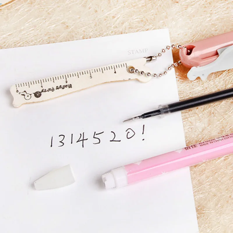 

36pcs Pen with Pendant Ruler Neutral Pen Cute Pens Stationery Writing for School Wholesale Office & School Pen
