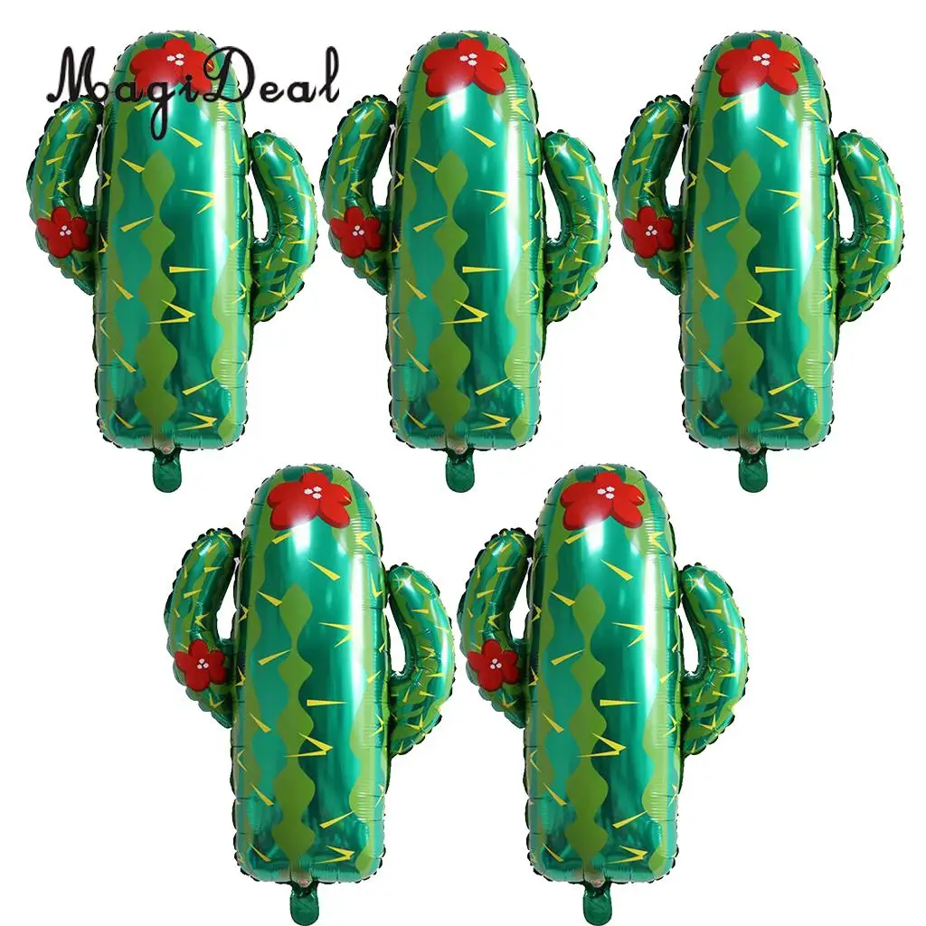 5 Pieces Cactus Aluminium Foil Balloon Baby Shower Kid Birthday Party Decor