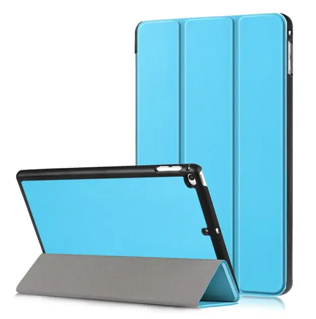Печатные флип чехол Кожаный чехол для Samsung Galaxy Tab расширенный 2 10," SM-T583 ультра тонкий задняя стенд Капа Fundas+ стилус - Цвет: SKY BLUE
