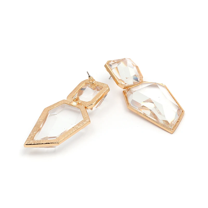 Женские акриловые серьги AOTEMAN эффектные геометрические подвески в офисном стиле