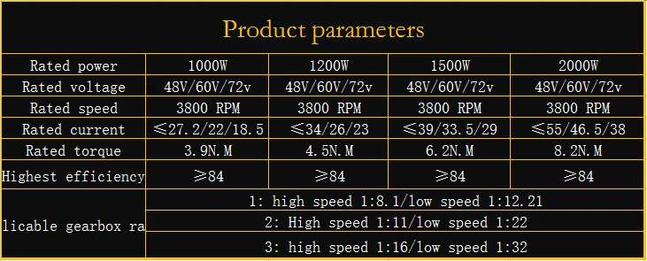 DC60V72V 1200W1500W2000W постоянного тока постоянный магнит бесщеточный дифференциальный двигатель электрический автомобиль/погрузчик/мопед аксессуары питания