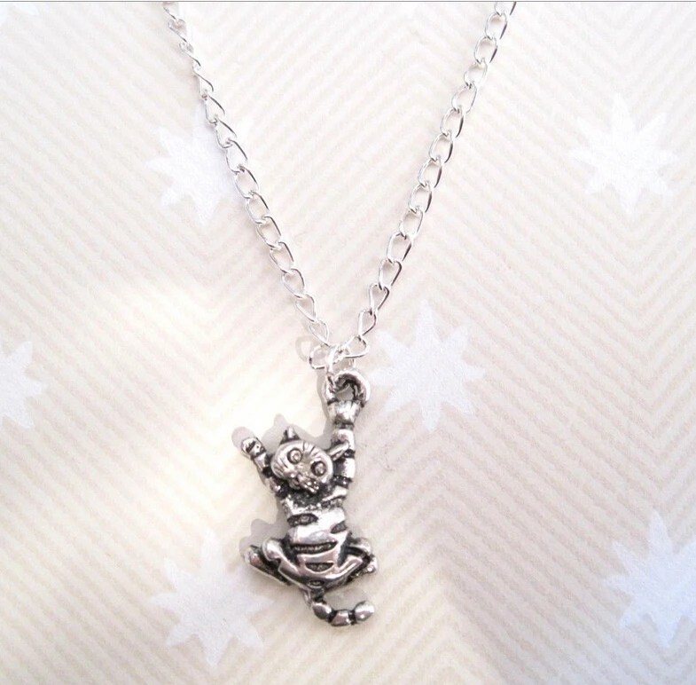 

30pcs *CUTE TABBY CAT* Ditsy Necklace SP 18 INCH chain GIFT POUCH NEW TIGER
