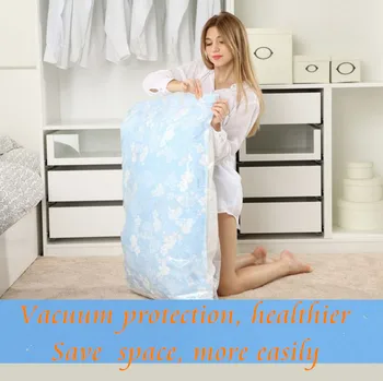 

7pcs/lot Vacuum Bag closet space savers vacuum Compressed Storage Bags Clothes Bedding Space Saving Plastic Seal Bags PA PE