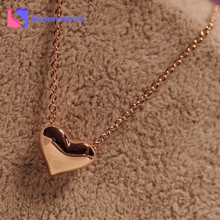 

Newest Fashion Women Gold Heart Bib Statement Chain Pendant Necklace Jewelry