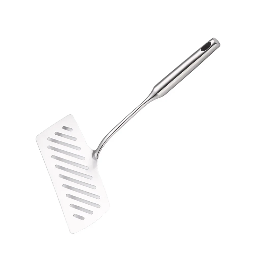 Wide Fried Fish Spatulas Steak Shovel Fish Turner Slotted Beveled Kitchen Cooking Stuff Wide Fried Fish 304 Stainless Steel