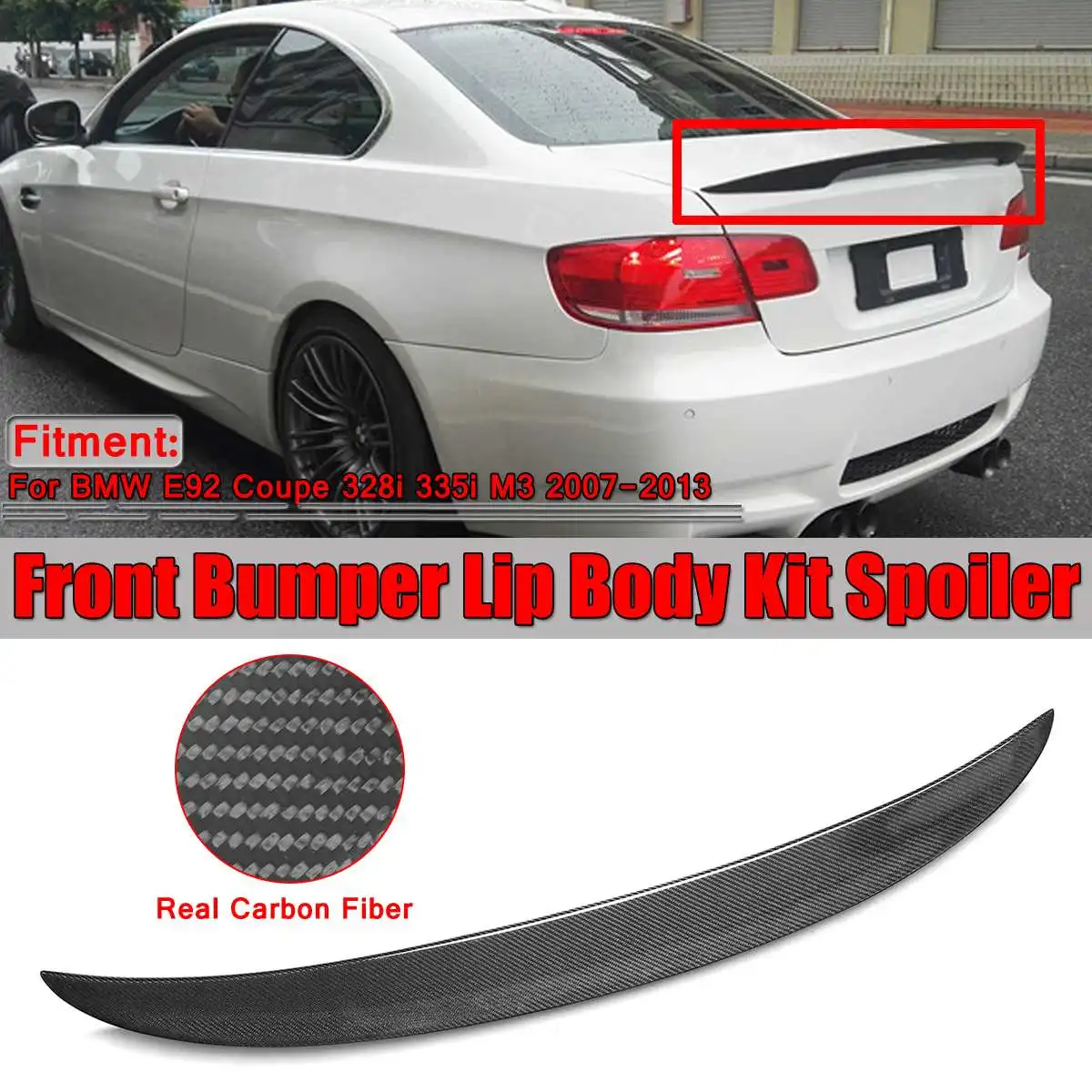 Задняя крышка из углеродного волокна для BMW E92 Coupe 328i 335i M3 2Dr 2007 2013|Спойлеры и