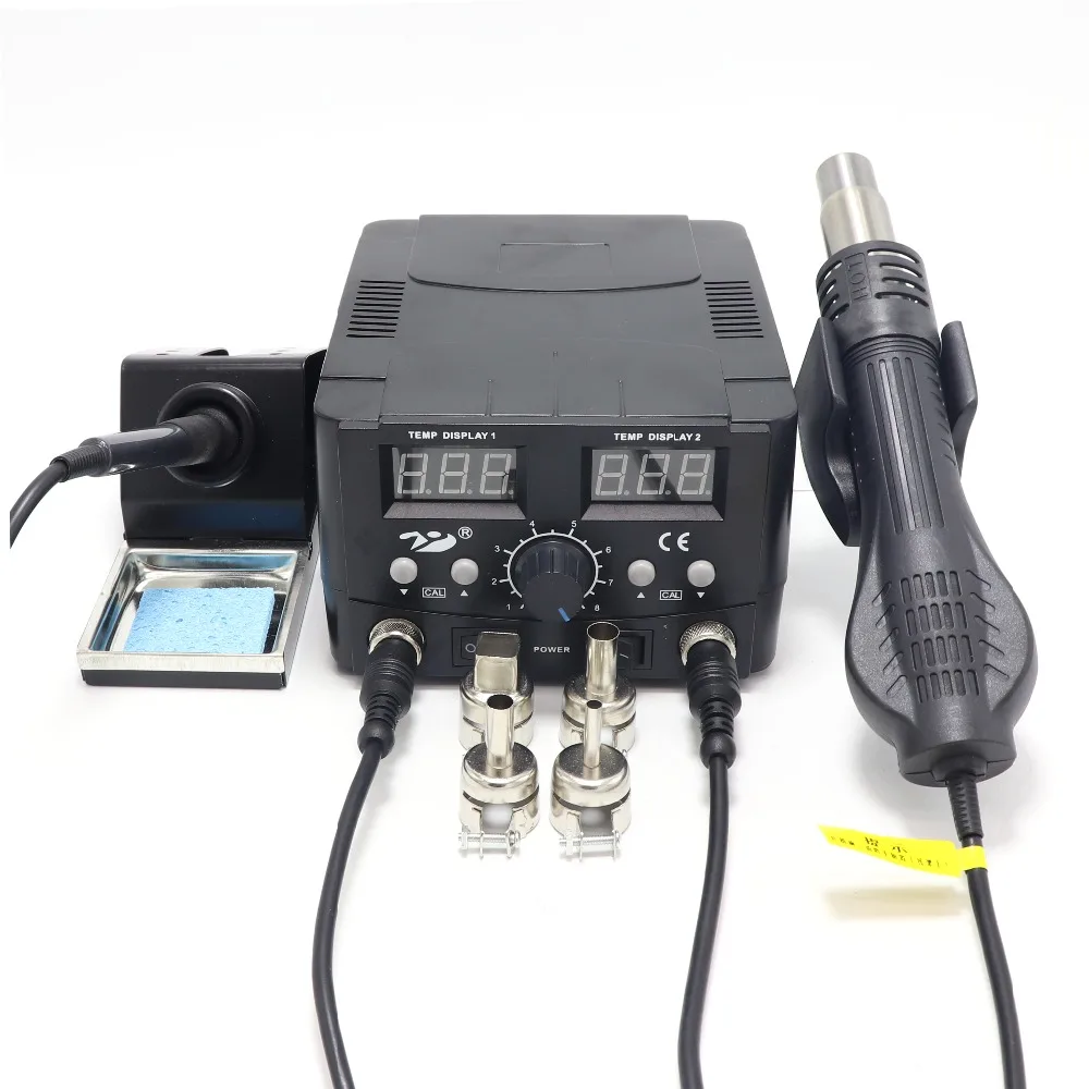 8582D 750 Вт синяя цифровая паяльная станция SMD 2 в 1 для ремонта сварки пайки набор