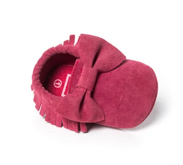 Детские мокасины с бантом и кисточками; Качественная обувь для малышей; обувь для новорожденных; сапоги для девочек - Цвет: 6