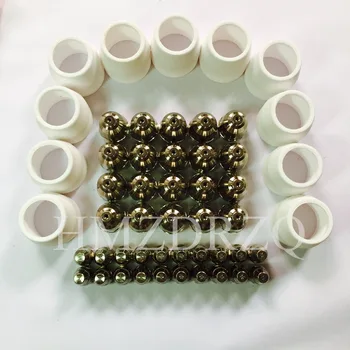 

50pcs CUT80 LG80 80A inverter plasma cutter P80 cutting gun consumables or accessories Shield cups Electrodes Tips