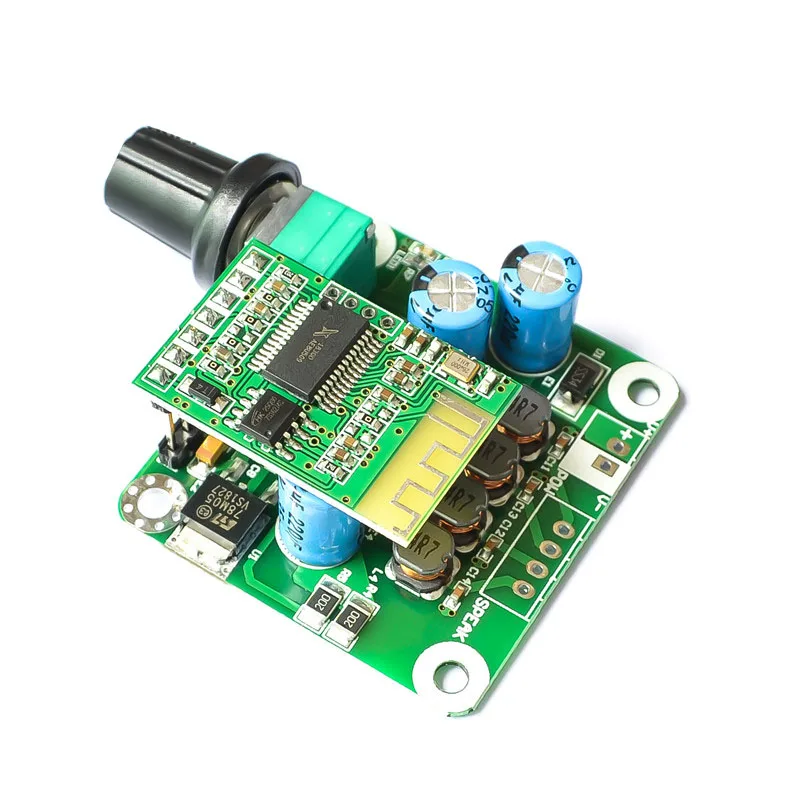 Lusya Bluetooth 4.2 TPA3110 15W+15W Digital Stereo Audio Power Amplifier Board 12V-24V car for DIY Speaker T0489