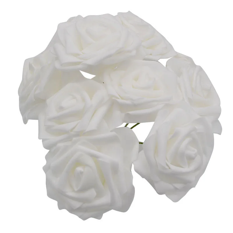 Details about   25 Heads 8CM New Colorful Artificial PE Foam Rose Flowers Bride Bouquet Home DIY 