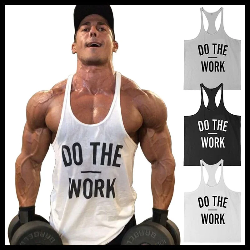 

OA Men Muscle Gyms Workout Tank Tops Bodybuilding Y Back Sleeveless Vest Stringer Singlets Shirt Musclewear
