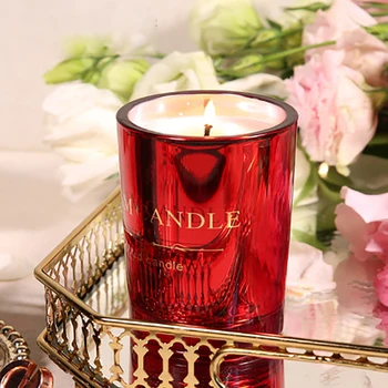

Essential Oil Scented Glass Candles Wedding Decoration Happy Birthday Party Decorative Velas Decorativas Home Decoration 50X061