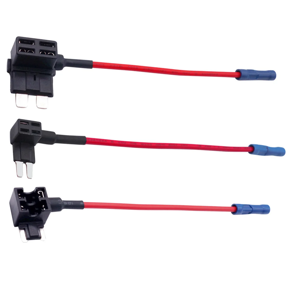 

Hot Sale 12V Size Car Fuse Holder Add-a-circuit Piggy Back Fuse Tap Adapter with 10A Micro Mini Standard ATM Blade Fuse