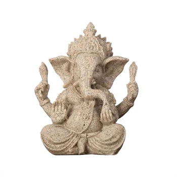 

Creative Resin Sculpture Crafts Home Elephant God Ornaments Sandstone Crafts Indian Elephant God Figurines Home Decoration Gifts