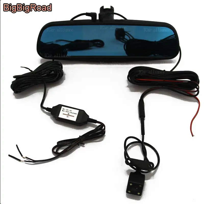 

BigBigRoad For mazda axela Car Mirror DVR dual lens camera Video Recorder Dash Cam Parking Monitor with Original Bracket