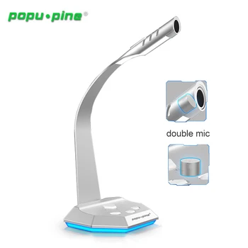 

Computer Microphone amplifier 3.5mm USB Wired Condenser Sound professional microphone for computer Mixed Sound Volume Adjustable