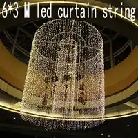 6x3 m 600 LED つららフェアリーストリングライトクリスマス led 結婚式のパーティーの妖精ライト花輪屋外カーテンガーデン装飾