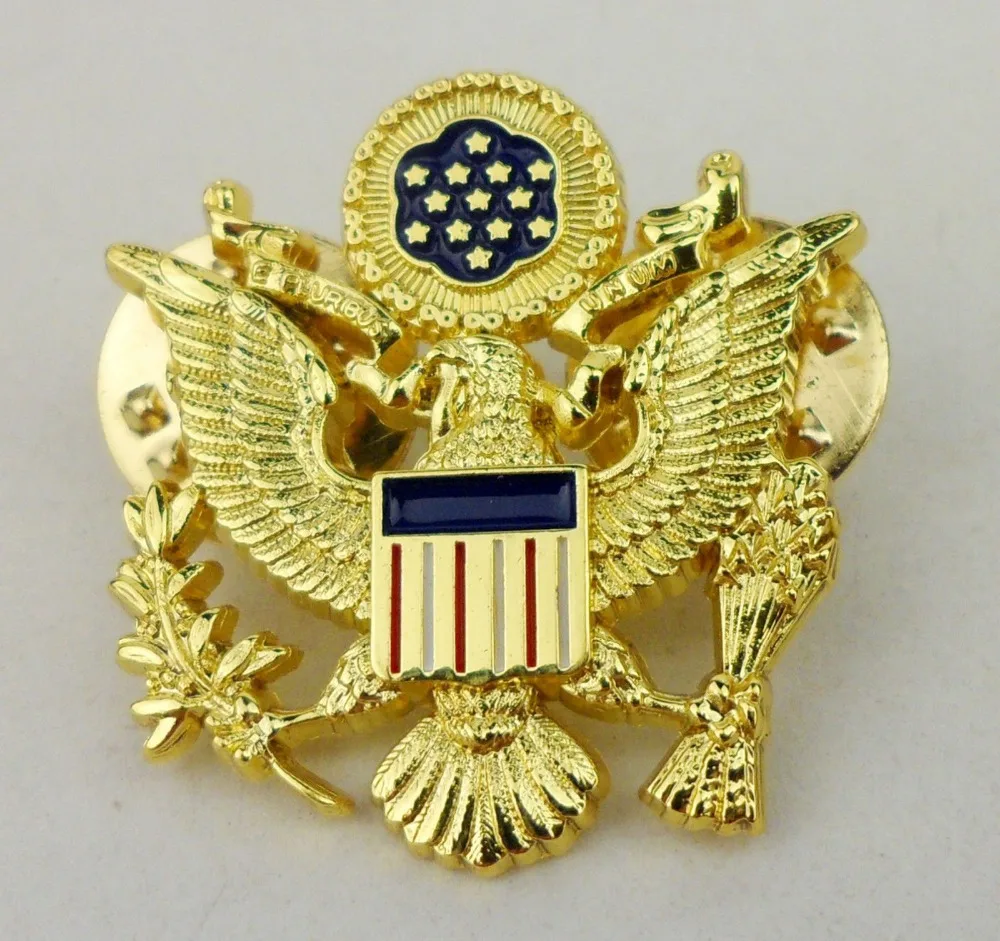 US ARMY GENERAL OFFICER SHOULDER EAGLE BADGE PIN US RANK INSIGNIA 