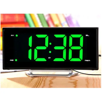 

Large Screen LED Digital Alarm Clock Desktop Electronic am fm Radio Clock with Snooze for Bedside Home Decoration Office Desk