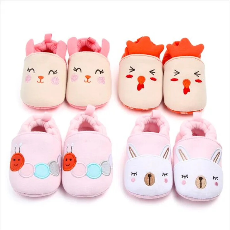 

New Cute Baby Shoes Newborn Boy Girl Crib Shoes Lovely Cartoon Soft Sole Infant Baby First Walkers