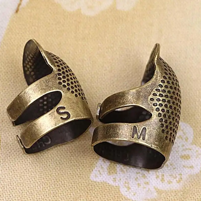 Золотые металлические защитные ударные Иглы Швейные аксессуары для вязания рукоделие Палец кончик сшивание кольцо-наперсток