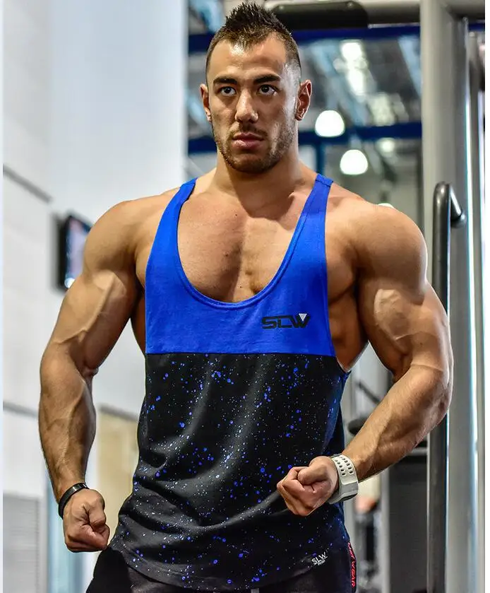 Men Vest printing Running Run Fitness Exercise Jogging Jogger Training Gym Soccer Football Vest Sleeveless T-Shirts