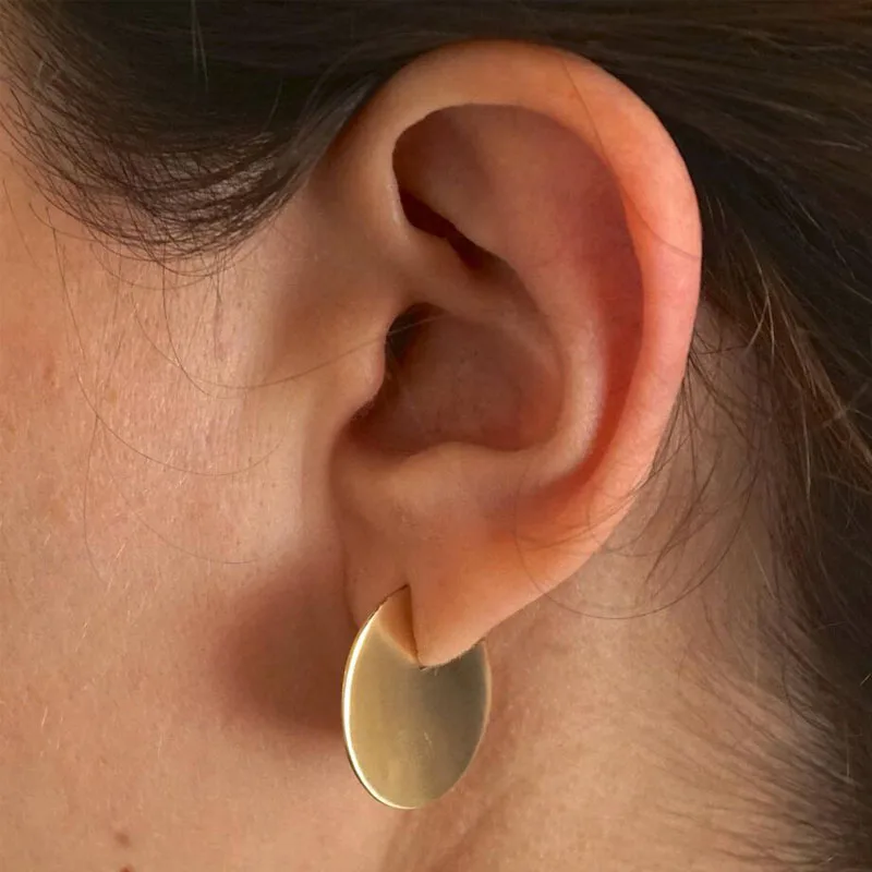 

SMJEL Simple Round Circle Earrings Women Europe And The United States Personality Geometric Disc Fashion Ear Ladies Girl Gift