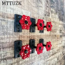 MTTUZK Industrial retro de hierro negro, ganchos de válvula de vapor, válvula de hierro fundido, tiradores de cajón, mangos de amortiguador industriales, ganchos de Bata de Metal