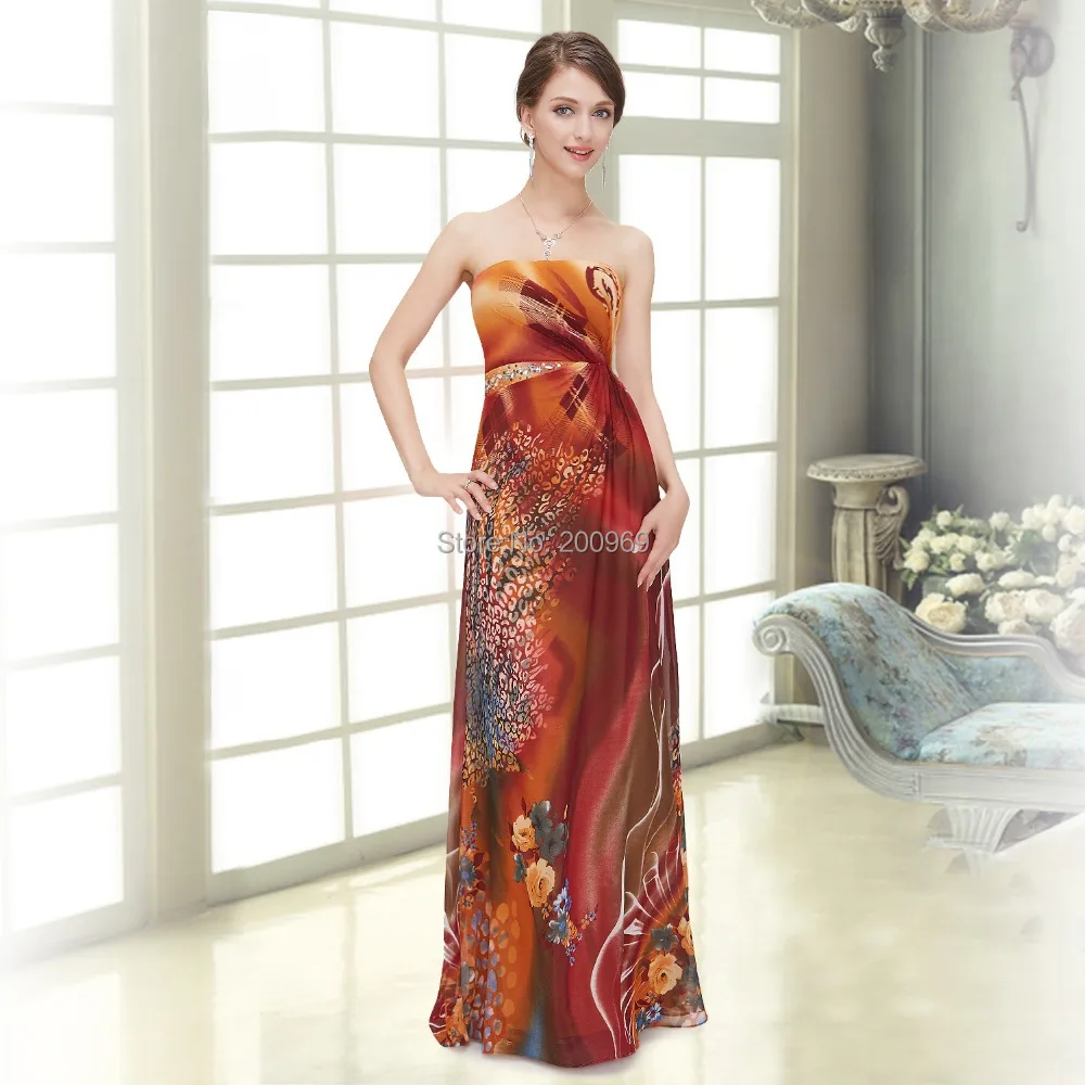 Evening Dress HE08397BR Fast Shipping New Arrival Animal Print