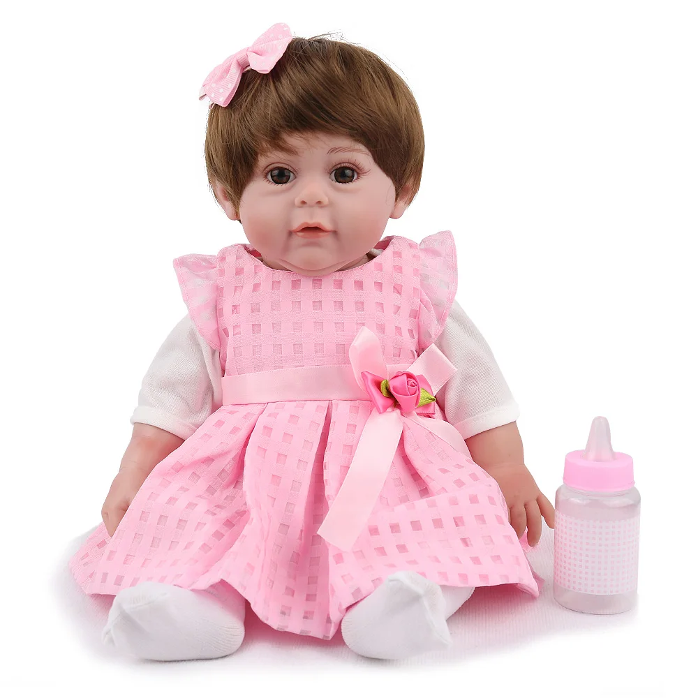 

KAYDORA 17inch 43cm Full Silicone Reborn Baby Dolls Alive Bebe Reborn Bonecas Lifelike Realistic Girl Christmas Birthday Gift