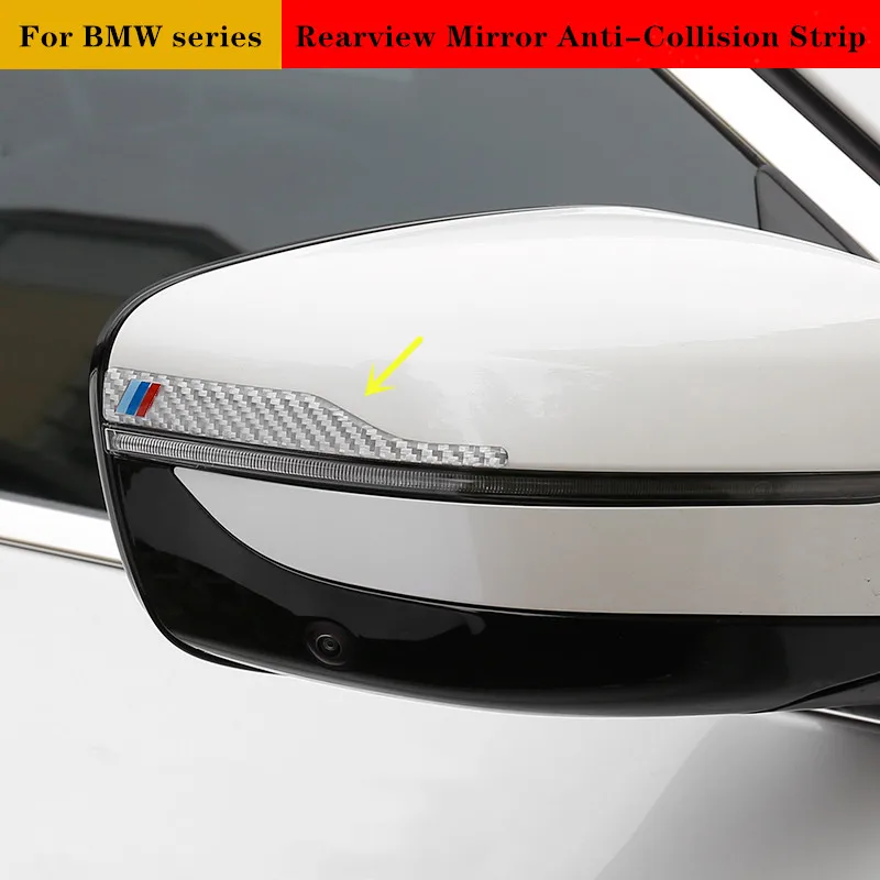 

2pcs/set Car Rearview Mirror Carbon Fiber Anti-Collision Strip For BMW new 5series 3GT X1 X3 X4 X5 X6 F49 F25 F15 F86 F26 E72