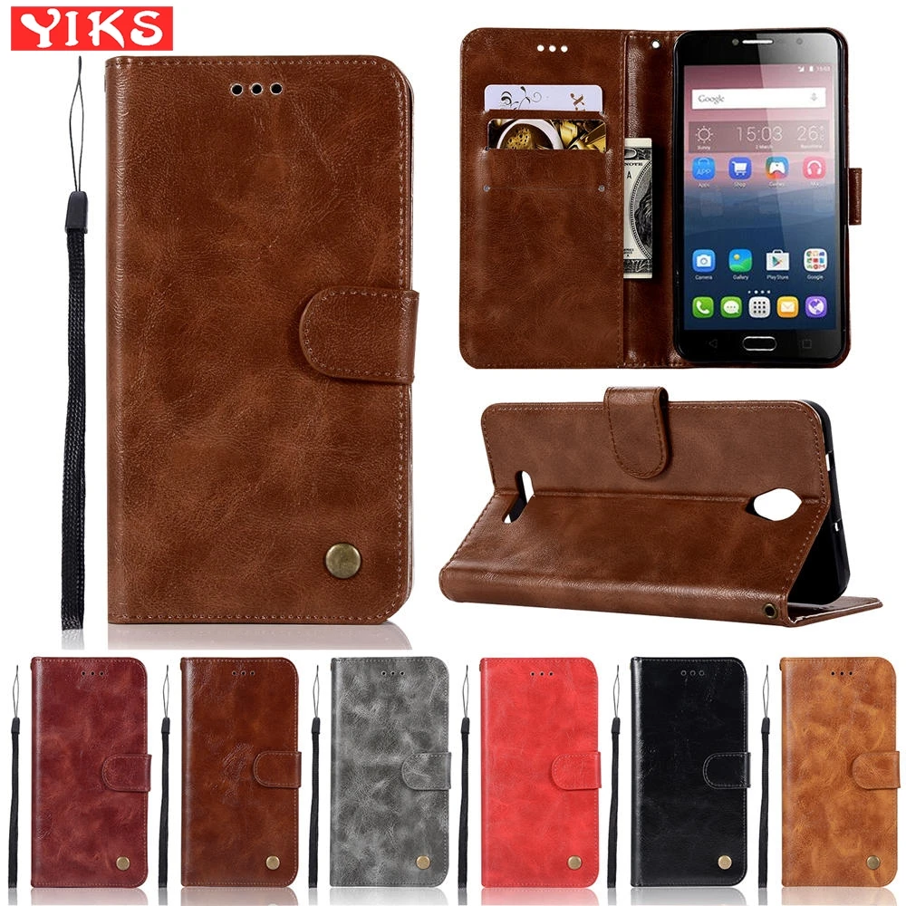 

Leather Cover for Alcatel POP 4 Plus cover,Flip Wallet Case for coque Alcatel POP 4 Plus 5056D 5.5" Case With Card Holder Covers