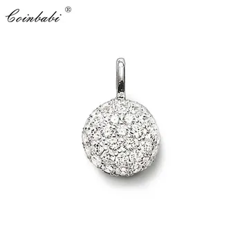 

Pendant Disco Ball 925 Sterling Silver For Women Key Chains Promotion Western Initial Pendant Charms Holder Components
