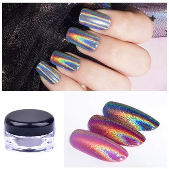 

New 1g/Box Rainbow Shinning Mirror Nail Art Glitter Powder Ultra Fine Holographic Nails Dust Laser Gradient Nails Pigment