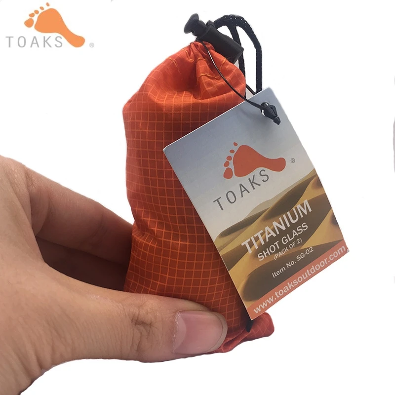 TOAKS Mini taza de té 30 ml Camping al aire libre de titanio de vidrio de vino de taza de agua Lightweigh 1-Pack/2 -Pack/4-paquete SG-01