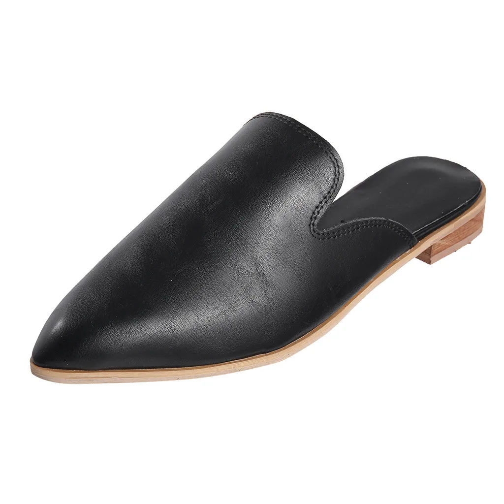 

Women's Summer Pointed Toe Slippers Casual Shoes Slip-On Rome Style Sandals new Leisure Solid Color Comfortable Sandals Apr 22