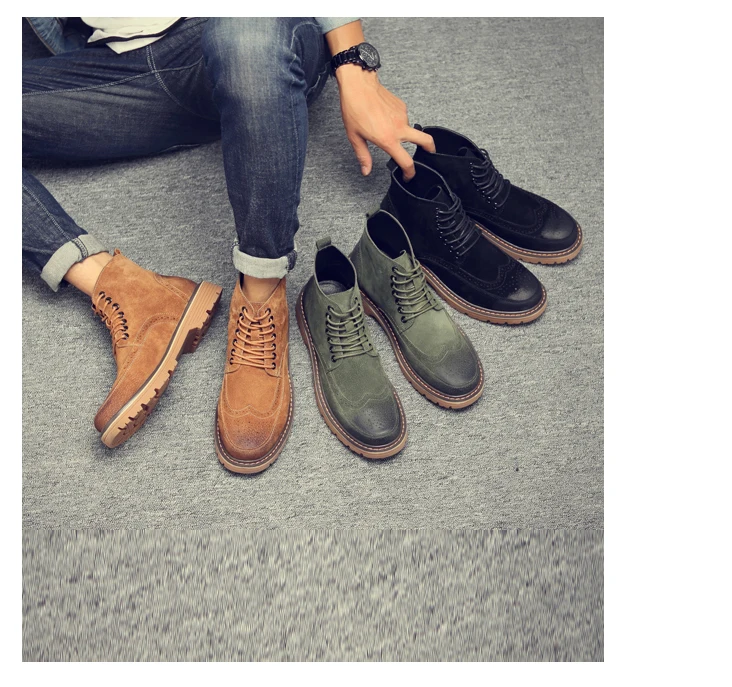 Winter Shoes Mens Desert Boots' Work&Safety Winter Casual Snow Boots Men Round Toe Ankle Winter Boots Men Black Military Boot Tactical (2)