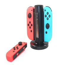 Профессиональная зарядная док-станция 4 в 1 Joy-Con светодиодный индикатор зарядки и кабель Micro USB для консоли nintendo Switch