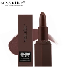 Miss Rose шикарный матовый макияж крошечная бархатная долговечная Водонепроницаемая Увлажняющая помада для губ