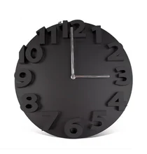 New 3D pointer wall clock for sitting room adornment bedroom stereoscopic modern hang wall clock silent horloges for home decor