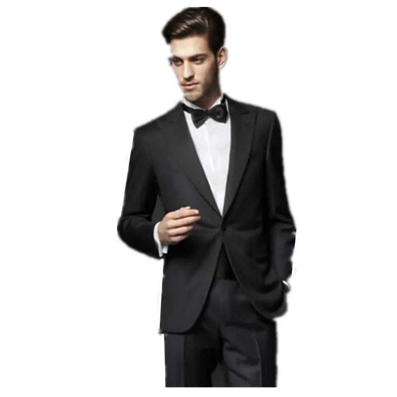 Новые/изысканные строгие дизайнерские костюмы для джентльменов, высококачественные костюмы для жениха, Мужская Свадебная одежда, необходимые костюмы(пиджак+ брюки+ галстук