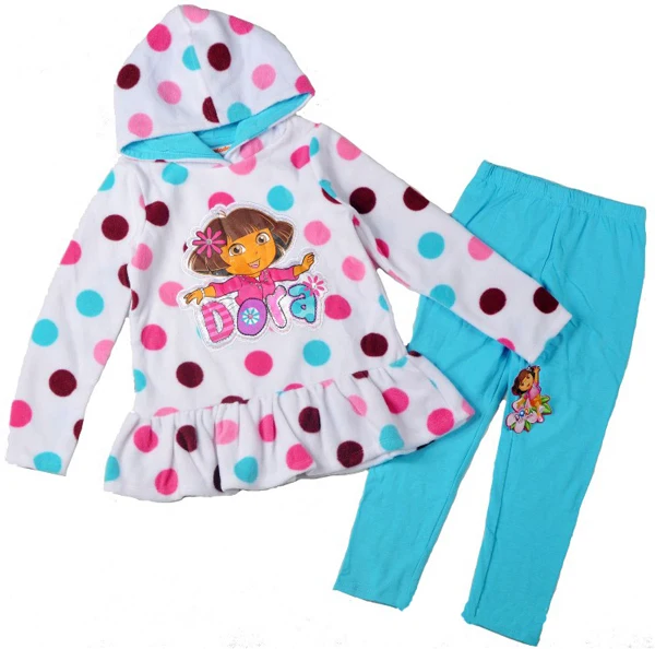 Envío gratis 4 set/lote 2013 chica manga larga otoño dora patrón ropa ...
