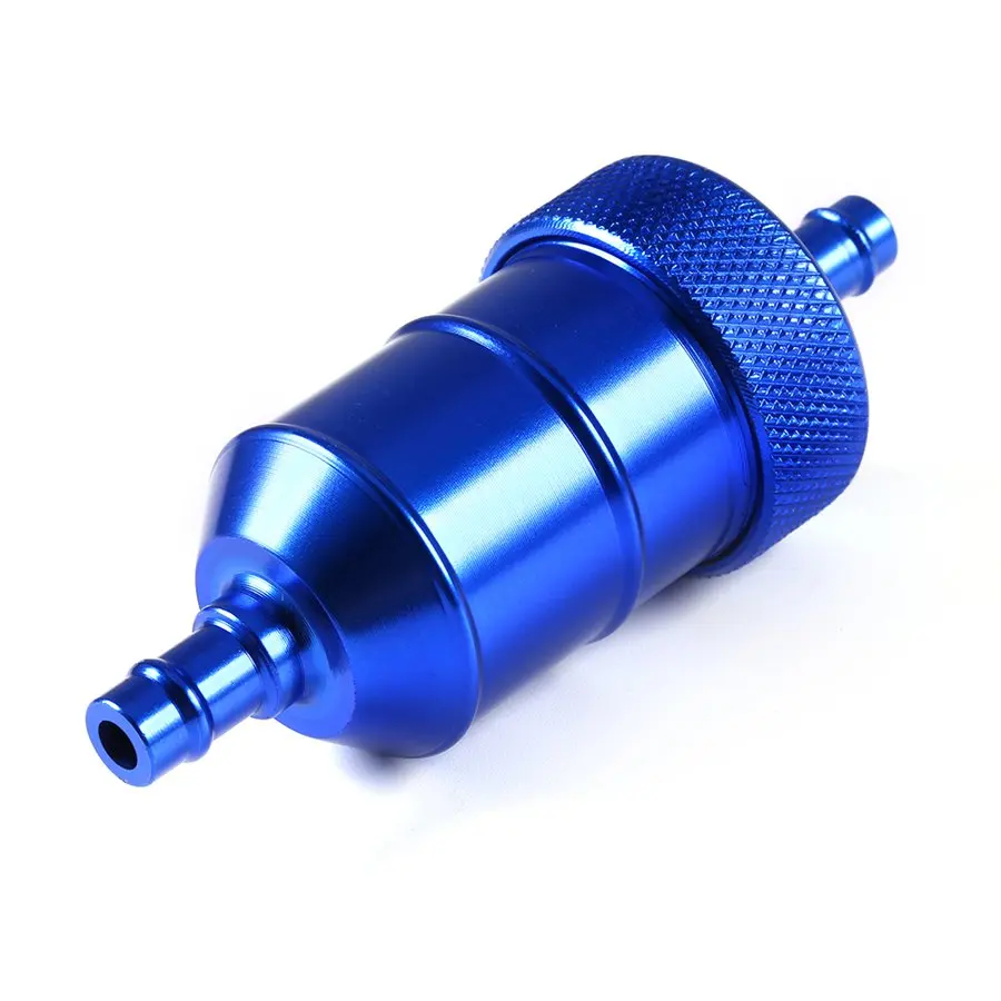 

Blue Color Universal 6MM 1/4" Petrol Gas Fuel Filter Cleaner For Motorcycle Pit Dirt Bike ATV CNC 6061-T6 Aluminum Filter Case
