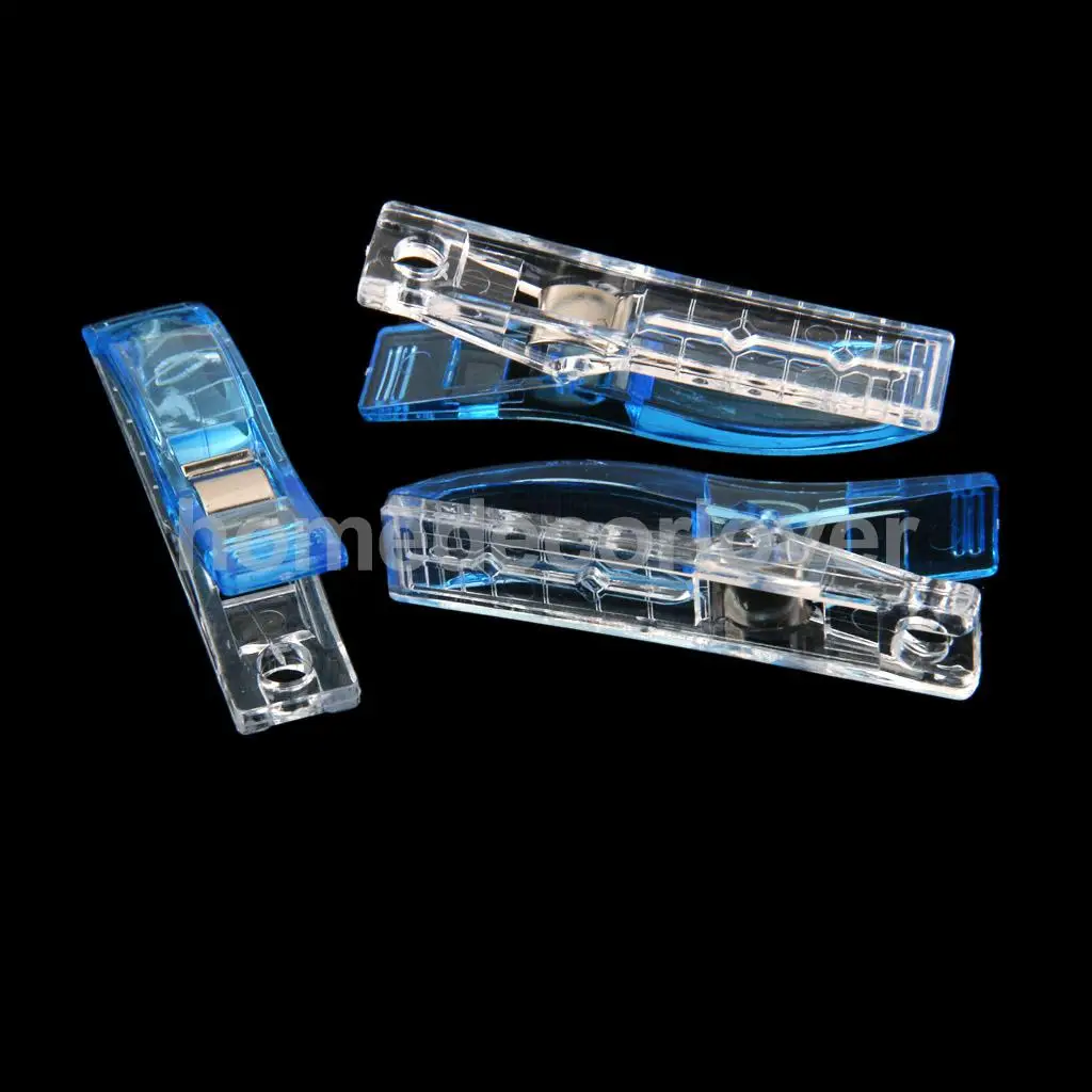 

50PCS Wonder Clips Clamps Fabric Quilting Craft Sewing Knitting Holder Blue