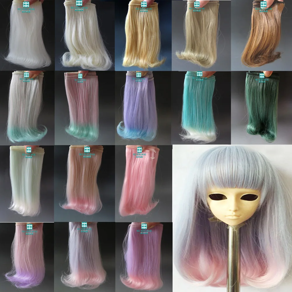 1 шт. см 15 см и см 25 см * 100 см кукольные парики BJD/SD кукольные волосы DIY высокотемпературный провод много цветов рулон внутрь парики