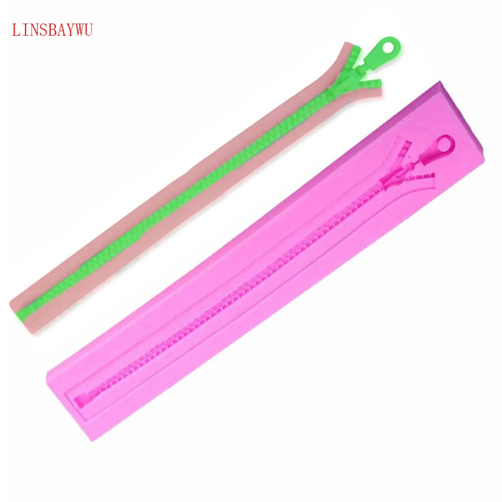LINSBAYWU Silicone Zipper Cake Fondant Sugar Paste old Clay Mould