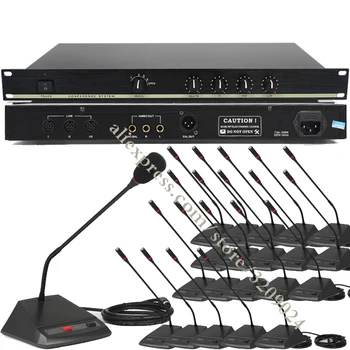 高品質1会長12委任デスクトップ有線デジタル会議会議室マイクシステム