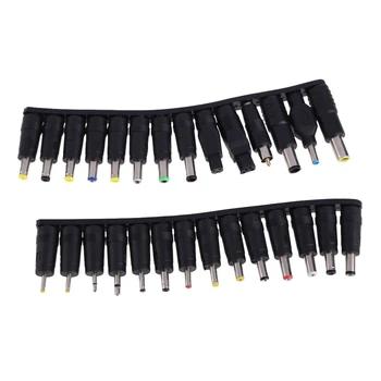 

New 28pcs DC Power Jack 5.5x2.1mm to 28 Plug Power Adapter Universal For Laptop Notebook DOM668