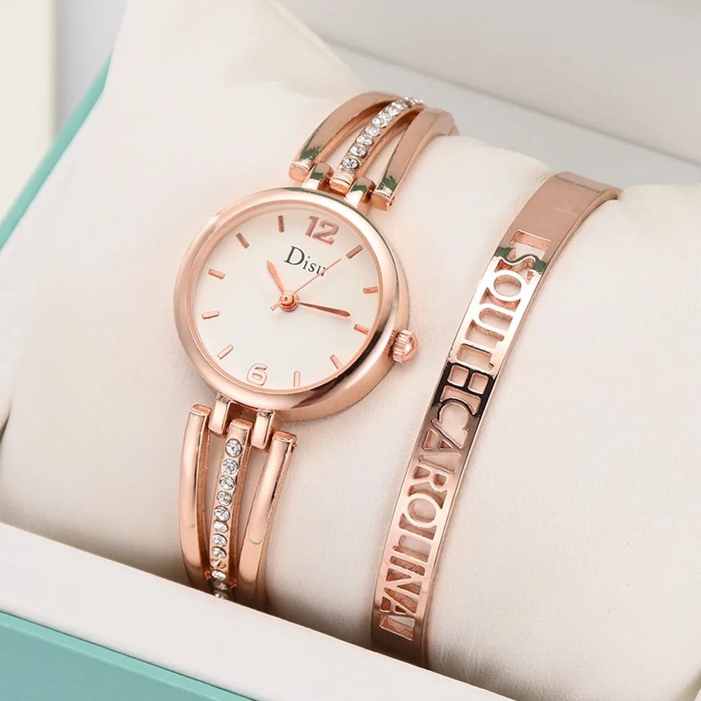 

Luxury Temperament Women Watches Silver Bracelet Set fashion Ladies dress Chain business Watch Birthday Gift relogio feminino